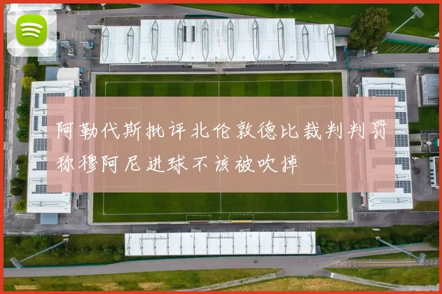 阿勒代斯批评北伦敦德比裁判判罚称穆阿尼进球不该被吹掉